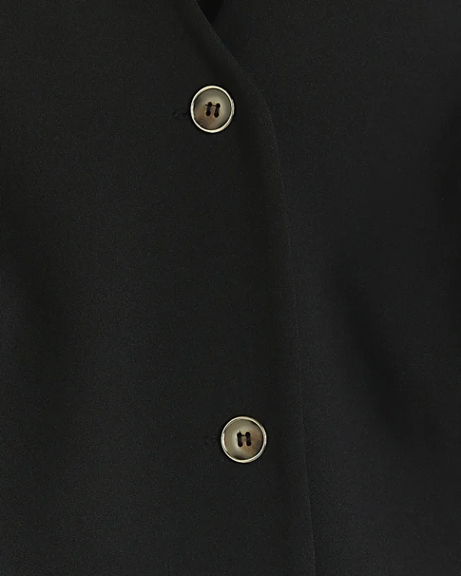 River Island Plus button up waistcoat Black Hot