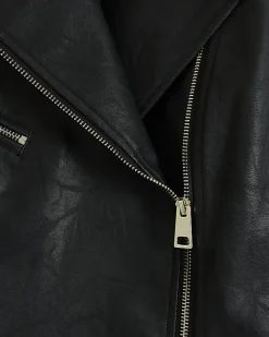 River Island Plus faux leather biker jacket Black Outlet