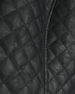 River Island Plus faux leather quilted blazer Black Best