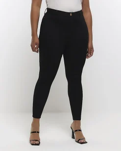 River Island Plus high waist skinny jeans Black Hot