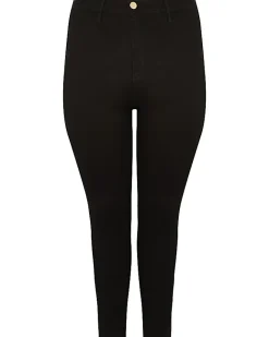 River Island Plus high waisted skinny jeans Black Outlet