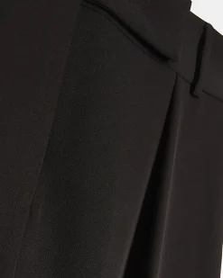 River Island Plus pleated wide leg trousers Black Fashion