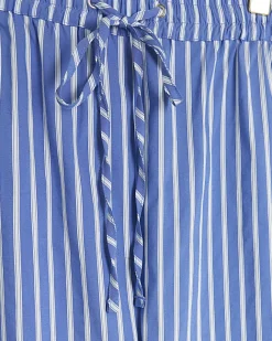 River Island Plus stripe poplin pull on trousers Blue Best