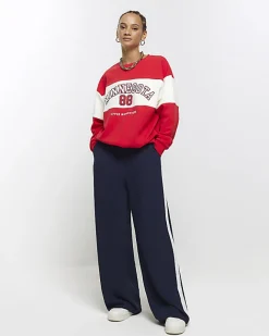 River Island Minnesota Graphic Sweatshirt Red Fashion
