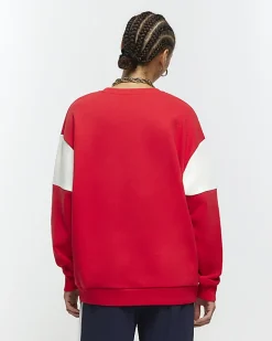 River Island Minnesota Graphic Sweatshirt Red Fashion