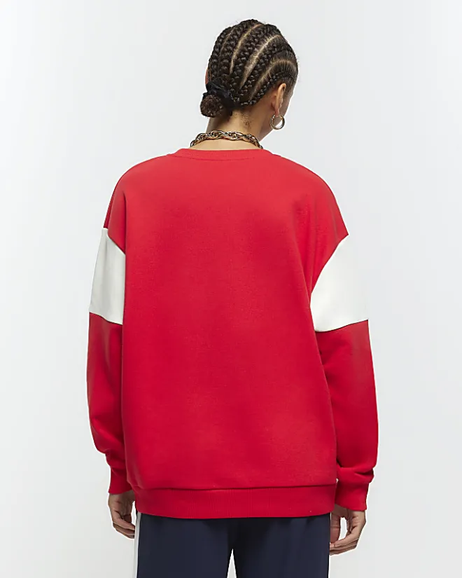 River Island Minnesota Graphic Sweatshirt Red Fashion