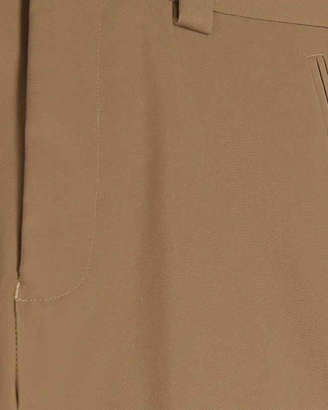 River Island Rust tapered fit shorts Brown Online