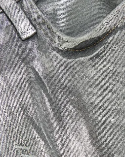 River Island Silver slim straight coated jeans Grey Sale