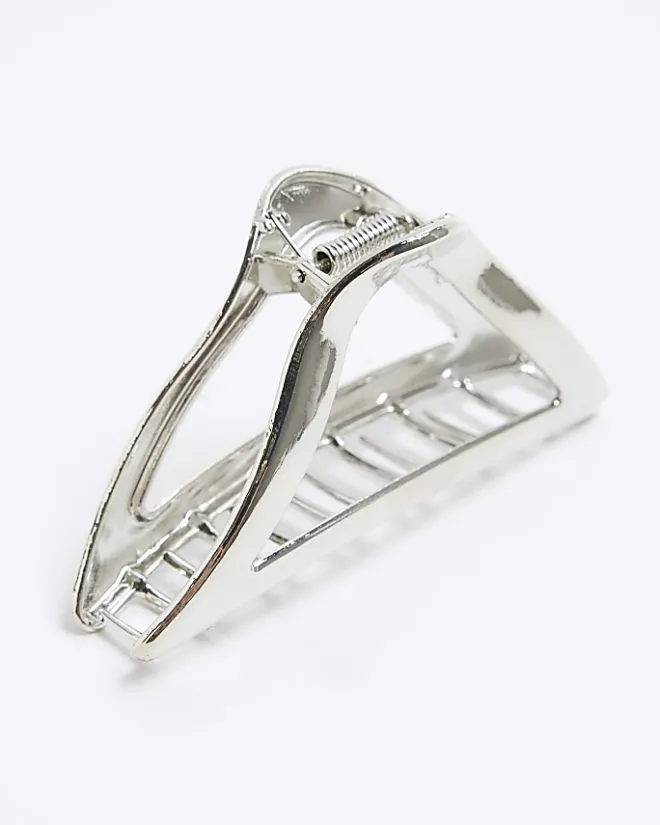 River Island Silver Triangle Hair Claw Grey Sale