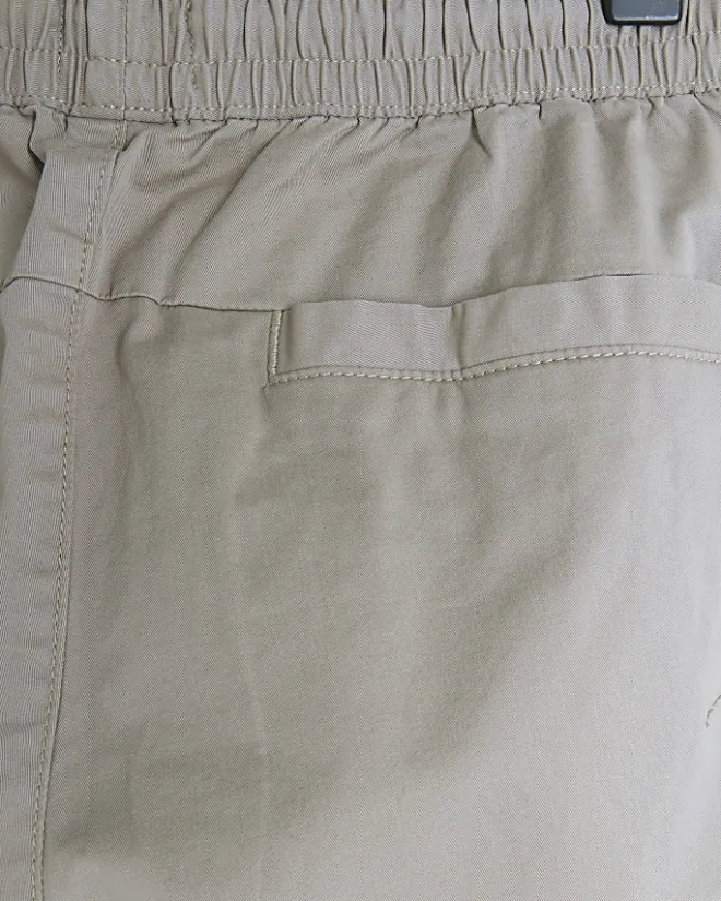 River Island regular fit cuffed cargo trousers Stone Hot