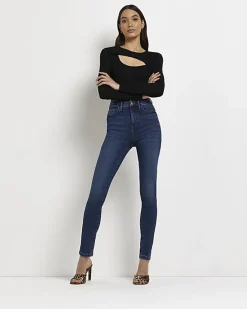 River Island Tall bum sculpt skinny jeans Blue Fashion