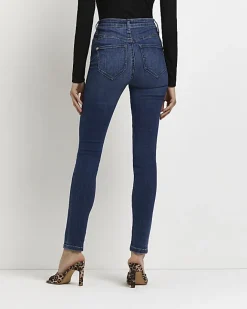 River Island Tall bum sculpt skinny jeans Blue Fashion