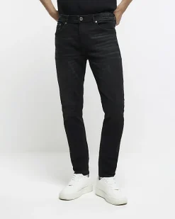 River Island Washed skinny fit jeans Black Sale
