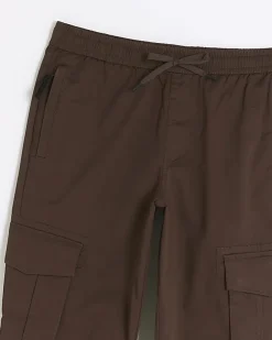 River Island Washed slim fit cargo joggers Brown Sale