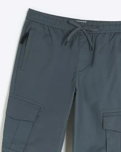 River Island Washed regular fit cargo joggers Green Outlet