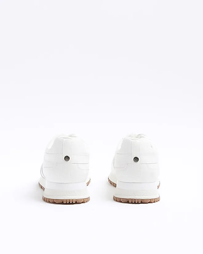 River Island embossed trainers White Hot
