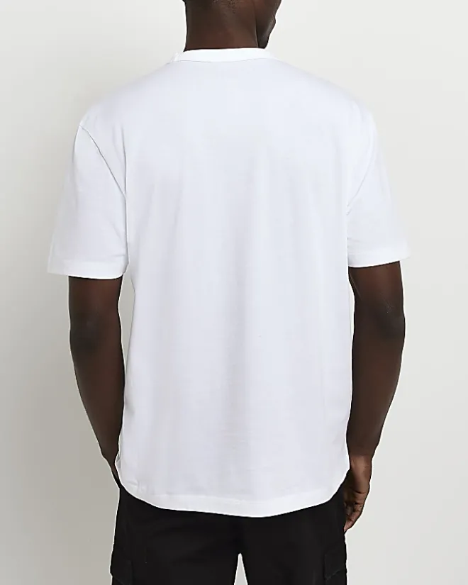 River Island multipack of 5 regular fit t-shirts White Clearance