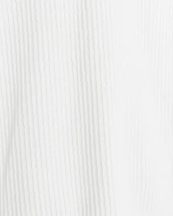 River Island muscle fit brick knit t-shirt White Online