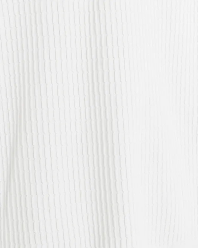River Island muscle fit brick knit t-shirt White Online