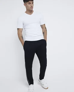 River Island muscle fit V neck t-shirt White Discount