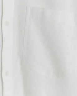 River Island regular fit linen blend shirt White Discount