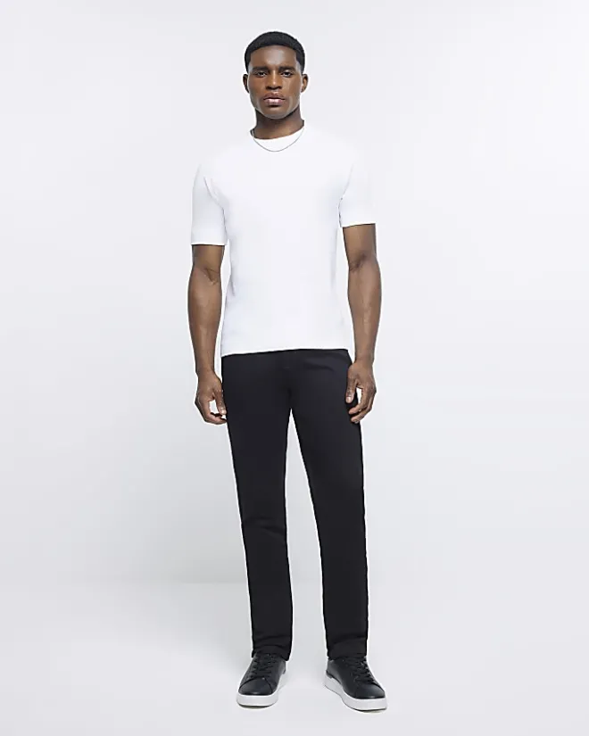 River Island RI Studio Muscle fit t-shirt White Best