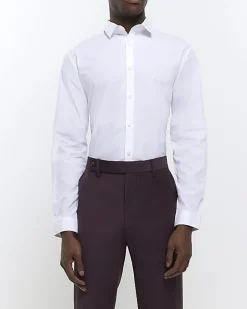 River Island slim fit multipack of 3 smart shirts White Outlet