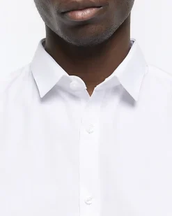 River Island slim fit multipack of 5 smart shirts White Clearance