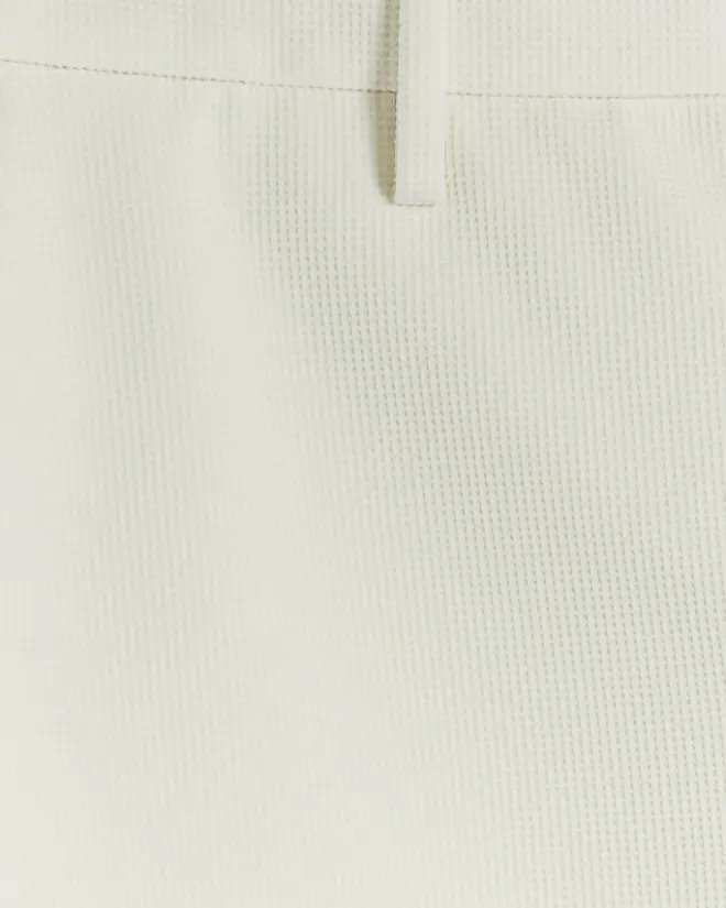 River Island slim fit waffle shorts White New